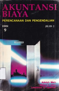 Akuntansi Biaya Perencanaan dan Pengendalian