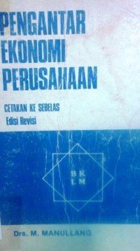 Pengantar Ekonomi Perusahaan