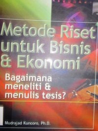 Metode Riset untuk Bisnis & Ekonomi